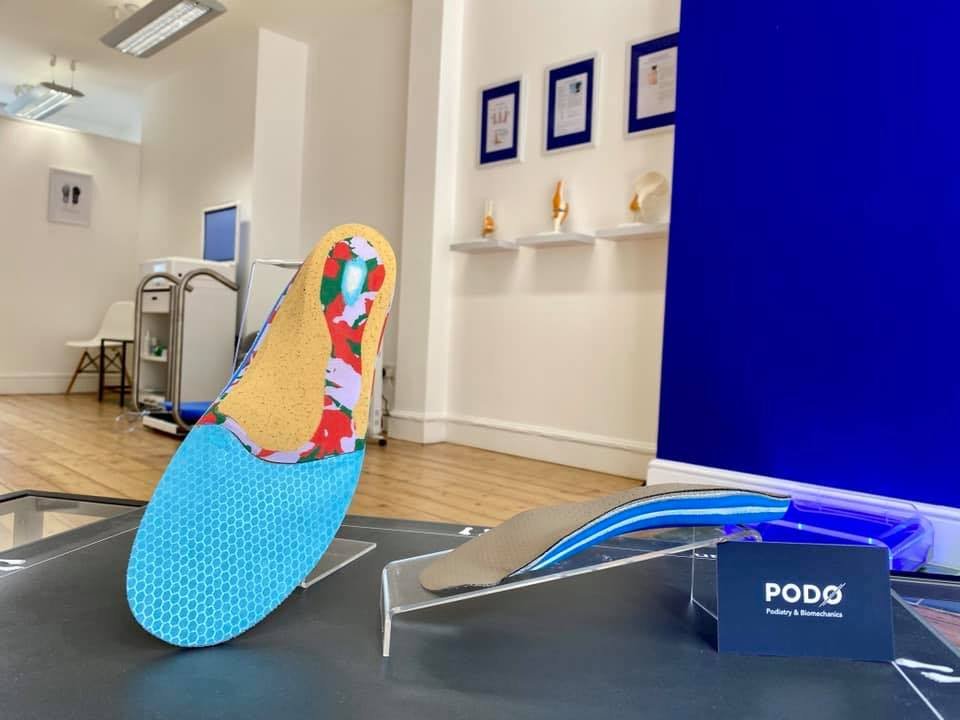 Custom foot orthotics in bermondsey By PODO London podo banner